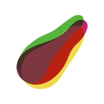 Abstract colorful overlapping shapes creating modern design Stock Illustration