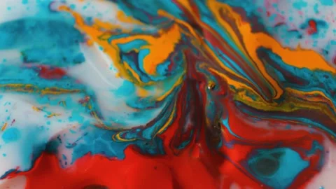Abstract colorful paint on embossed surface Stock Footage 170303520
