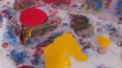 Abstract colorful paint on embossed surface Stock Footage 171374190