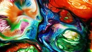 Abstract Colorful Paint Ink Liquid Explode Diffusion Psychedelic Blast Movement Stock Footage