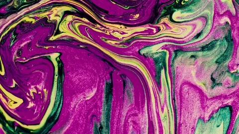 Abstract Colorful Paint Liquid Diffusion Psychedelic Movement Stock Footage 101725417