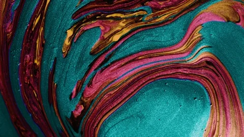 Abstract Colorful Paint Liquid Diffusion Psychedelic Movement Stock Footage 101725898