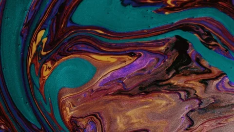 Abstract Colorful Paint Liquid Diffusion Psychedelic Movement Stock Footage 101726089