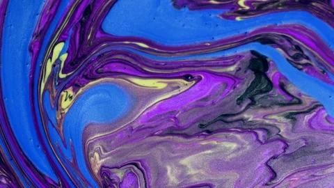 Abstract Colorful Paint Liquid Diffusion Psychedelic Movement Stock Footage 101726216