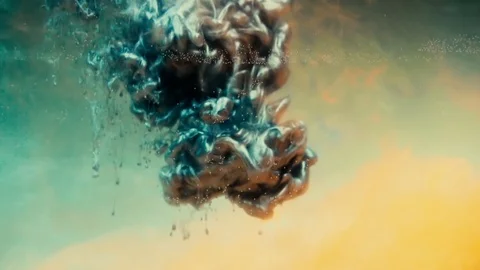 Abstract Colorful Paint Liquid Diffusion Psychedelic Movement Stock Footage 105469257