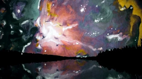 Abstract colorful paint in motion. Psychedelic abstraction. Video stock 105461414