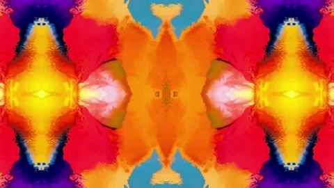 Abstract Colorful Paint patterns mix in slow motion. Stock Footage