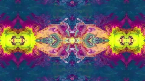 Abstract Colorful Paint patterns mix in slow motion. 스톡 동영상 155218889