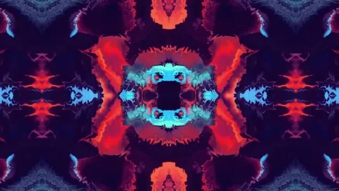 Abstract Colorful Paint patterns mix in slow motion. 스톡 동영상 155218892