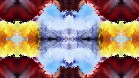 Abstract Colorful Paint patterns mix in slow motion. 스톡 동영상 155218905
