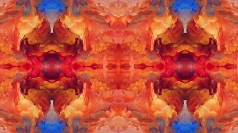 Abstract Colorful Paint patterns mix in slow motion. 스톡 동영상 155218939