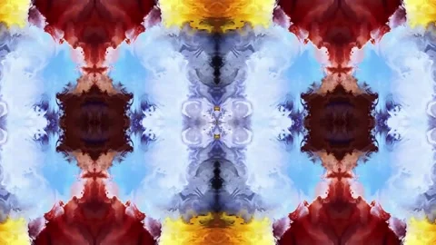 Abstract Colorful Paint patterns mix in slow motion. 스톡 동영상 155218953