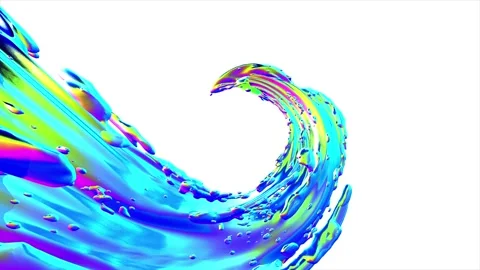 Abstract colorful paint splash isolated seamless loop. Stock Footage 105576751