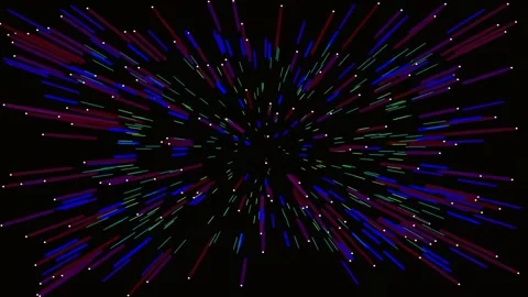 Abstract Colorful Particle Explosion Light Streak Background for Futuristic.. Stock Footage 341057637