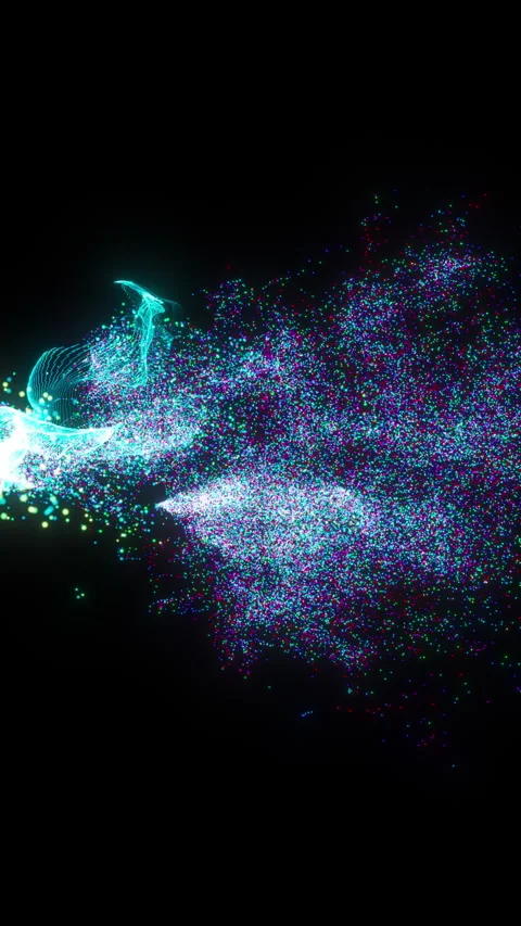 Abstract Colorful Particle Flame Animation Background Loop Stock Footage 314413682
