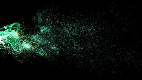 Abstract Colorful Particle Flame Animation Background Loop Stock Footage 314467339