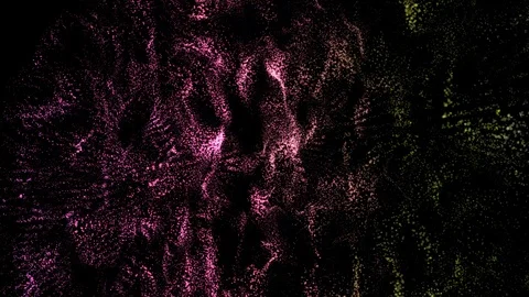 Abstract Colorful Particle Waves Motion Graphics Stock Footage 115735792