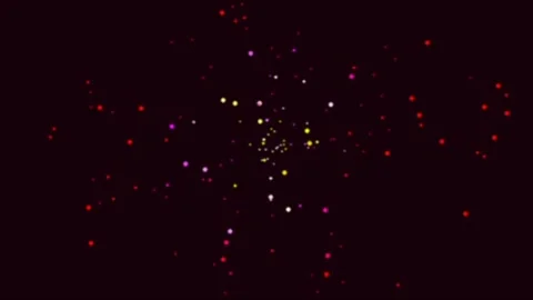 Abstract colorful particles exploding outwards Stock Footage 340767170