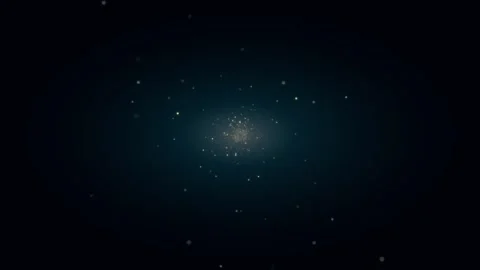 Abstract colorful particles floating in dark space Stock Footage 335940977