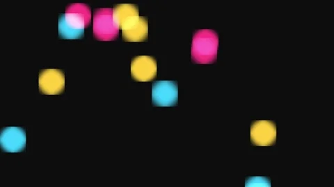 Abstract colorful particles gently floating and sparkling in a dark cinemat.. Stock Footage 340943545