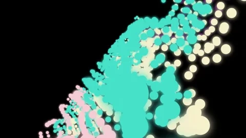 Abstract Colorful Particles Moving in Space. Stock Footage 329498760