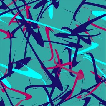 Abstract colorful pattern with blue paint splashes Stock Illustration