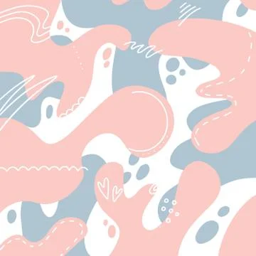 Abstract colorful pattern cartoon texture for doodle geometric background. Ve Illustrazione stock