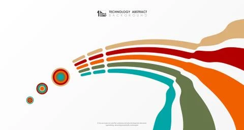 Abstract colorful pattern design cover business stripe line modern background Stock Illustration