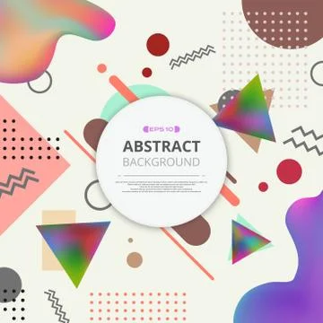 Abstract of colorful pattern geometric background. Stock Illustration
