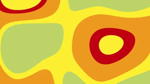 Abstract colorful pattern with irregular shapes in yellow tones Stock Footage 322869845
