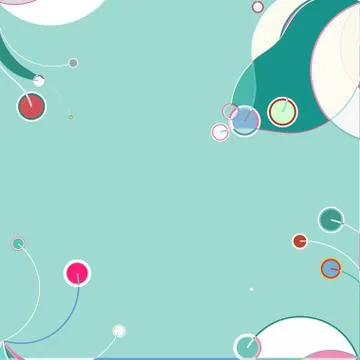 Abstract colorful pattern in retro style composed of gently curved lines Illustrazione stock