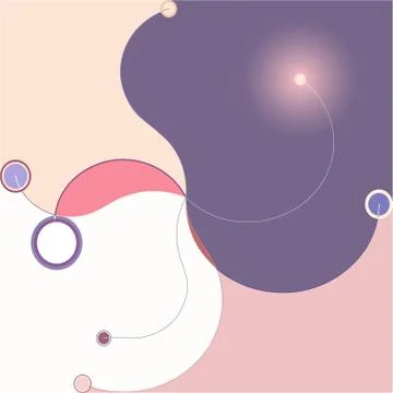 Abstract colorful pattern in retro style composed of gently curved lines Illustrazione stock