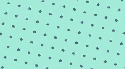 Abstract colorful pattern of small green leaves rotating and moving down on the Stock Illustration