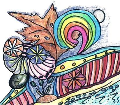 Abstract colorful pattern Spring is coming on white background. Illustrazione stock