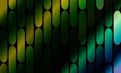 Abstract colorful pattern of straight diagonal line stripes on a black Stock Illustration