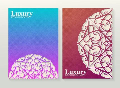 Abstract colorful pattern texture for book cover template vector set Illustrazione stock