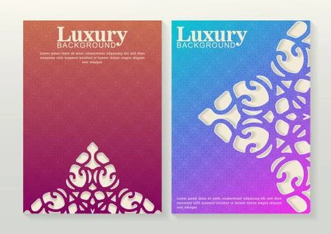 Abstract colorful pattern texture for book cover template vector set Stock Illustration