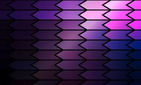 Abstract colorful pattern of triangle diagonal line stripes on a black Stock Illustration