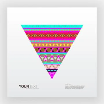 Abstract colorful pattern in a triangle shape with your text Stock Illustration