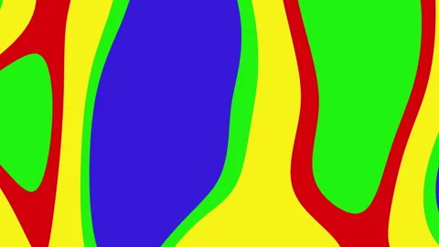 Abstract colorful pattern with vibrant shapes and fluid forms on a bright y.. Stock Footage 309525877