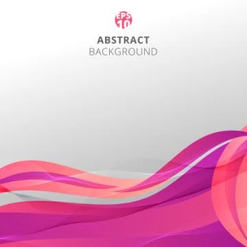 Abstract colorful pink waves with pattern lines twist on white background. Illustrazione stock
