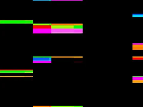 Abstract Colorful Pixel Error Glitch Video Damage on Black Background Stock Footage 75823681