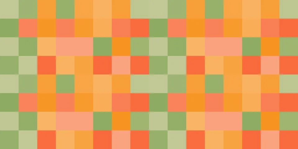 Abstract Colorful Pixelated Surface Pattern with Random Colored Orange, Red.. Stock Illustration