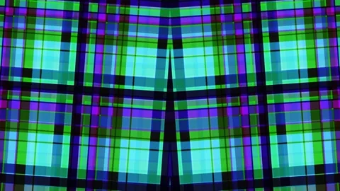 Abstract colorful plaid pattern background, vibrant geometric design Stock Footage 331361667