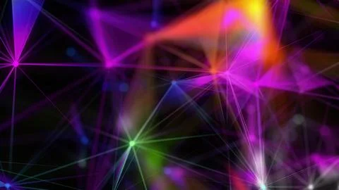 Abstract Colorful Plexus Stock Illustration