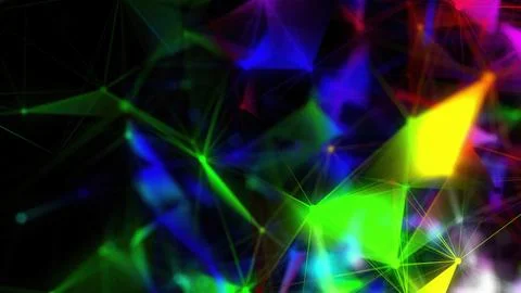 Abstract Colorful Plexus Stock Illustration