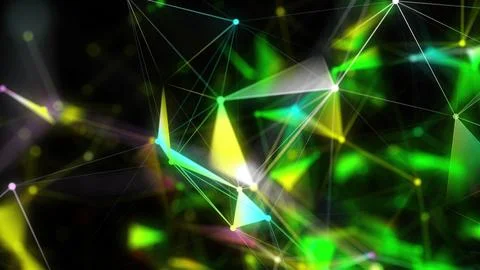 Abstract Colorful Plexus Stock Illustration