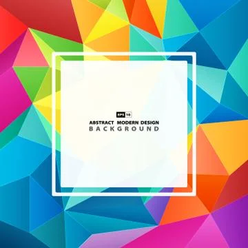 Abstract colorful polygon pattern cover background. Stock-Illustration