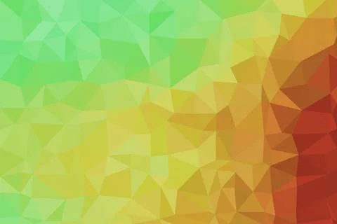 Abstract colorful polygon pattern with green yellow red shades Stock Illustration
