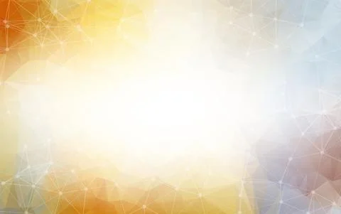 Abstract Colorful Polygonal Space Background with Connecting Dots and Lines.  イラスト素材